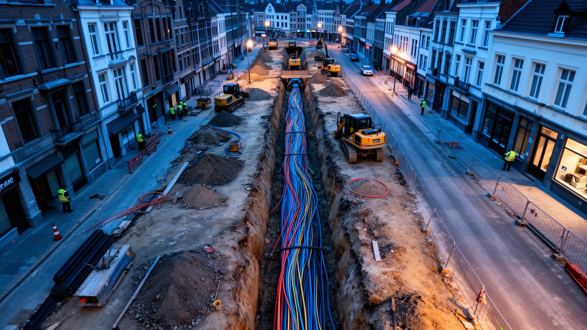 Glasvezel deployment in Belgische stad